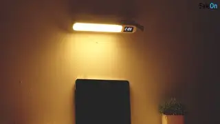 SaleOn LED Rechargeable Desk Lamp with Clock | 3 Color Light Modes | Adjustable 180 &deg; Angle -1929