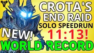WORLD RECORD Crota's End SOLO (11:13) DESTINY NM Fastest Speedrun time Raid Gameplay