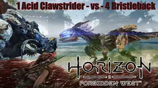 Horizon forbidden west (PS5 | 4K | 30fps) - 1 Acid Clawstrider - vs - 4 Bristleback