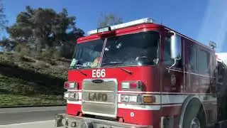 RAW/UNCUT FOOTAGE of the Staging area and fire engines for the California Wildfires Part 4