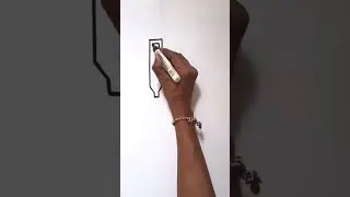 easy drawing of a tool #chisel #ytshorts #art #drawing #lineart #howtodraw #artist #shorts #bw#tools