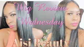 #WigReview #AisiHair Aisi Beauty straight synthetic 28 inches Wig Review beginner friendly