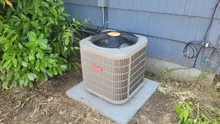 New Bryant Preferred Series Air Conditioner Running.