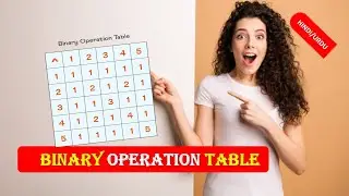 What is a Binary Operation Table , Binary Operation Table in Math in HINDI