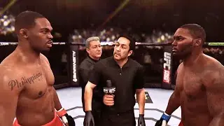Jon Jones vs Anthony Johnson FULL FIGHT | EA sports UFC 1 AI Simulation Gameplay (CPU vs CPU)