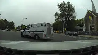BAD DRIVERS: Boston Cop almost hits car Southie rotary