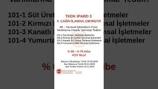 TKDK IPARD 9. &Ccedil;ağrı İlanına &Ccedil;ıkmıştır. #tkdk #ipard #hayvancılık #besi #ahır #danışmanlık #tavuk