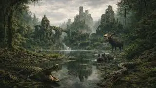ASMR | Midnight Jungle Sounds | Forgotten Sanctuary | Cinematic Fantasy Sound/Landscape ULTRA HD 4K