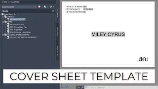 Cover Sheet Template - AutoCAD for Beginners