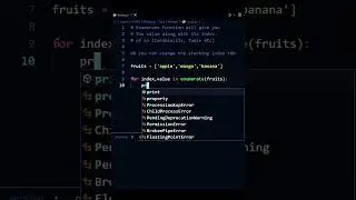 Enumerate() function in Python #python #shortsfeed #shorts