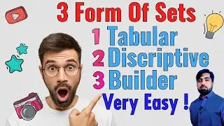 Form of Sets|| tabular form of sets|| builder form of  sets|| discriptive form of set.