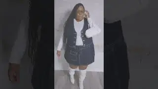 denim plus size try on @ASOS #ootd #plussizefashion #asos #denim #plussize #shorts
