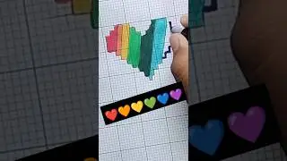 #heart #rainbow #pixelart #ytshorts #reels