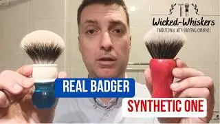 Badger brush vs Synthetic - Shaving brushes comparison