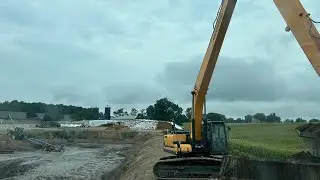 Broken tile repair and digging sand!