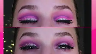 pink sunset cut crease tutorial