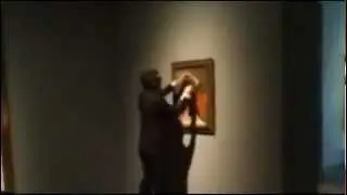Vandal Stencils Over a Picasso Painting in Houston Museum