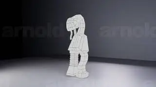 Stray Wire (Creature) LowPoly Wireframe