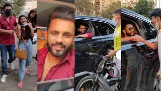 EXCLUSIVE:Rahul Vaidya get's papped at Andheri along with Girlfriend Disha P & Meet up with his Fans