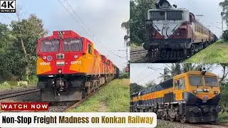 13 In 1Diesel & Electric Freights Roaring Through Suravali🔥 | Konkan Railway | Indian Railways 