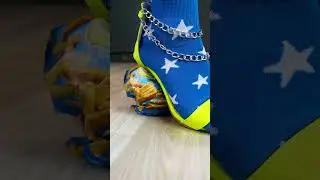Experiment: High Heels vs Fish toy & ice Cream #heelscrush#crushheels #tiktokvideo #slimeasmr