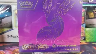 Scarlet & Violet Base Set Pok&eacute;mon Center Elite Trainer Box Opening (Violet/Miraidon)