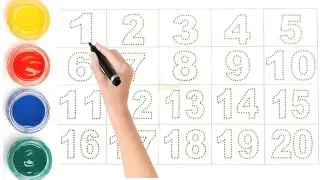 1 to 20 Number Tracing for Kids | Learn Numbers with Colours | Preschool Learning Video