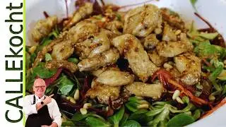 Winterlicher Power-Salat! Fruchtig, knackig und lecker. Plus H&auml;hnchen!