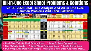 ✅How to Run Live Option Chain in Excel | Common Problems & Their Solutions with Real-Time Analysis!