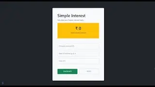Simple Interest App Created using React JS
