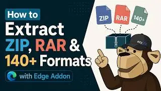 📦 Extract ZIP, RAR & 140+ Formats with Edge Add-on | Free & Local