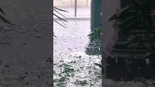 Reverse sound of Giant Hailstorm hits the ground #short #asmr