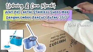 Unboxing & Cara Pasang Alat Pel Lantai stainless putar 360&deg;!