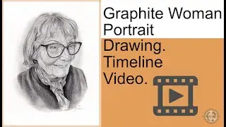 Realistic Graphite Portrait of an Elegant Older Woman | Pencil Drawing Art