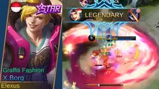 X.Borg Starlight Skin (June) GRAFFITI FASHION Full Legendary Gameplay - Mobile Legends