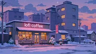 Snow & Cafe ❄️ Peaceful Winter at Cozy Coffee Shop ⛄ Japanese Lofi & Lofi HipHop for Study, Relax.