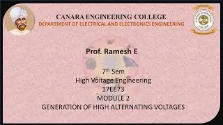 VTU HV 17EE73 M2 L3 GENERATION OF HIGH ALTERNATING VOLTAGES