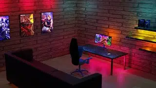 Flame R 3D Gaming Room Model || Free Fire Gaming Room 3D Model