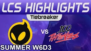 DIG vs 100 Tiebreaker Highlights LCS Summer Season 2023 W6D3 Dignitas vs 100 Thieves by Onivia