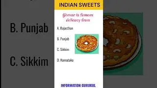 SSC and Competitive Exam | Indian Sweets | #shortsfeed #generalknowledge #shortsgk #ssc #shorts