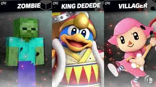 Super Smash Bros. Ultimate - Zombie vs King Dedede vs Villager