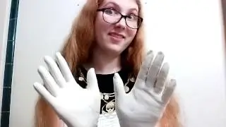 More white leather gloves.