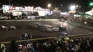 Smithville Fair 2013 Demo Derby feature, full size cars.