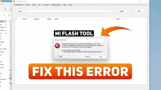 Mi Flash Tool Error Fix | Could Not Find A Part Of The Path | Unhandled Exception Has Occurred