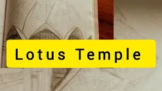 How to draw lotus temple easily detailed. #monument #famousbuildings