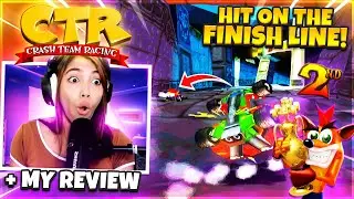 Playing Crash Team Racing For The FIRST TIME! | Gamer Girl Reaction, Review & Funny Moments