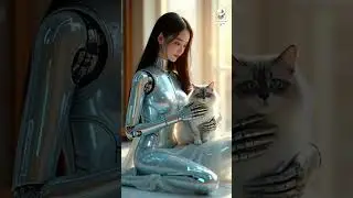 Humanoid Robot and Her Cat 🐱 &ndash; A Heart-Touching Futuristic Story #Shorts