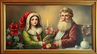 1h Vintage Oil Painting TV Art | Christmas  Vintage Oil Painting | Winter Ambience TV Background