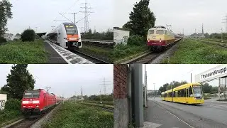 Bahnverkehr in Mülheim(Ruhr)-West mit Sonderzug, Eurocity, ICE 2,3, &4, Desiro HC, Straßenbahn uvm.