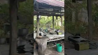 Thai village old fashion outdoor kitchen